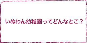 いぬわん幼稚園ってどんなとこ?